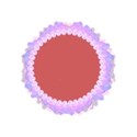 blue pink flower round circle frame