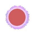 blue pink flower round circle frame