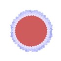  blue flower round circle frame blue