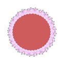flower round circle frame pink
