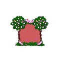 square tree butterfly flower frame