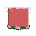lighter square wood flowers and butterflies frame