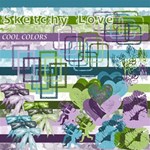 Sketchy Love - Cool Colors 
