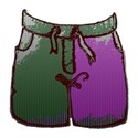 boys shorts green purple