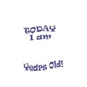 today word art blue
