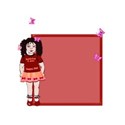 red girl frame
