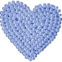 heart beaded blue