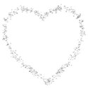 heart glitter silver