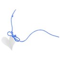 tagged heart blue string