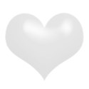 white puffy heart