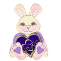 bunny with purple heart