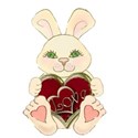 bunny with red heart