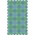 oblong blue green scrap  layering paper