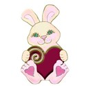 pink heart bunny