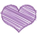 lilac scribble heart