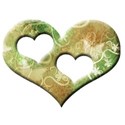 AC 3d I Heart You dbl frame green2 puff