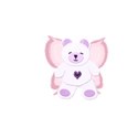 bear lilac pink ears