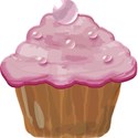 pink iced cupcake