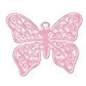 pink butterfly necklace