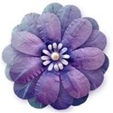 blue mauve paper texture flower