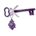 purple lock and key