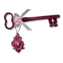 deep pink lock and key