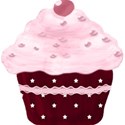 red and pink cupcake keep