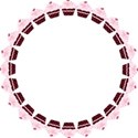 red and pink cupcake frame