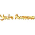 Youre awesome3 flat bright gold