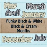 Funky Months Black  White & Cream 