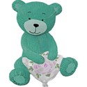 green knitted bear
