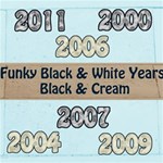 Funky Years Black White & Cream 