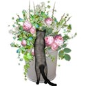 bucket of blooms cat