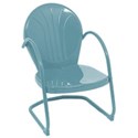 old porch chair blue