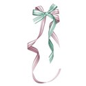 pink teal ribbons