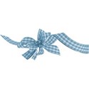 plaid bow blue