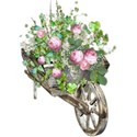 wheelbarrow decorated