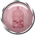 pink birdcage button