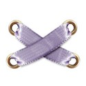 crossed eyelet and ribbon