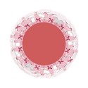 curled paper circle frame pink