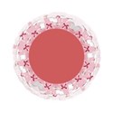 curled paper circle frame pink