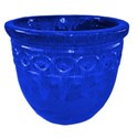 blue glazed pot