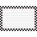 checkered recipe card