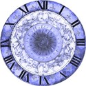 blue clock face