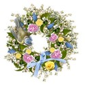 spring wreath 3 bird bow