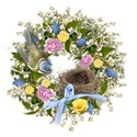 spring wreath 4 bird bow nest