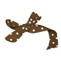 bow dotted brown 2