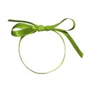 circle ribbon tied green