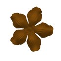 silk flower brown