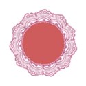 pink frame round